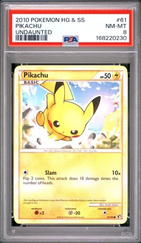 Pikachu graded PSA 8 for sale on eBay
