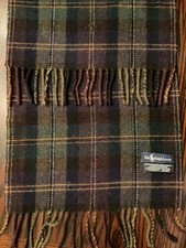 Polo Ralph Lauren Red Multi-Color Tartan Plaid Lambswool Scarf Unisex