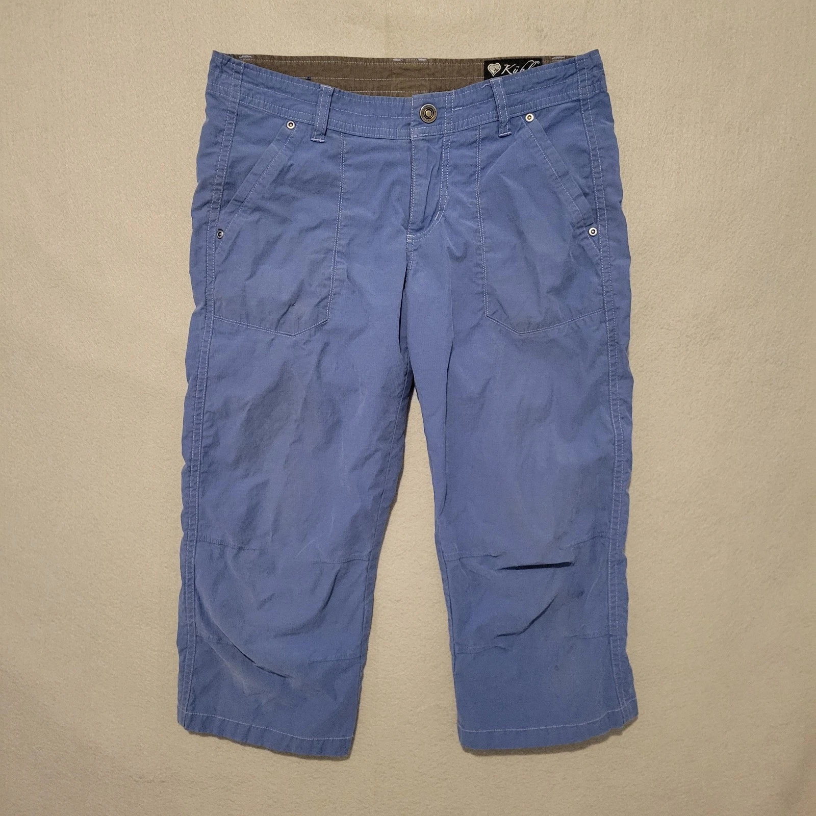 Kuhl Pants Womens 6 Capri Shorts Fishing Hiking Outdoor Pockets Embroidered