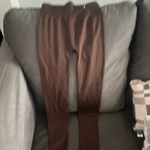 Sofra Brown High Rise Ankle Leggings Elastic Waist Women’s Size S Nylon