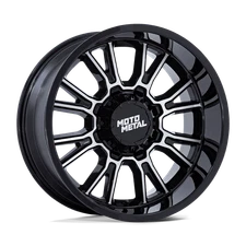 Moto Metal Wheels MO810 Legacy 22x9 +1 Black Machined 5x127 5x139.7 (QTY 1)