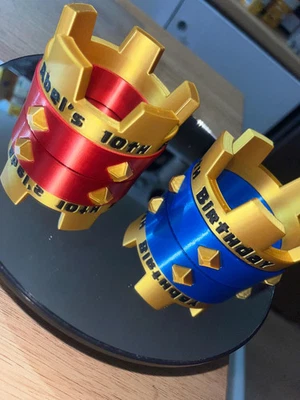 Clash Royale Crown with colour, size and engraving options.