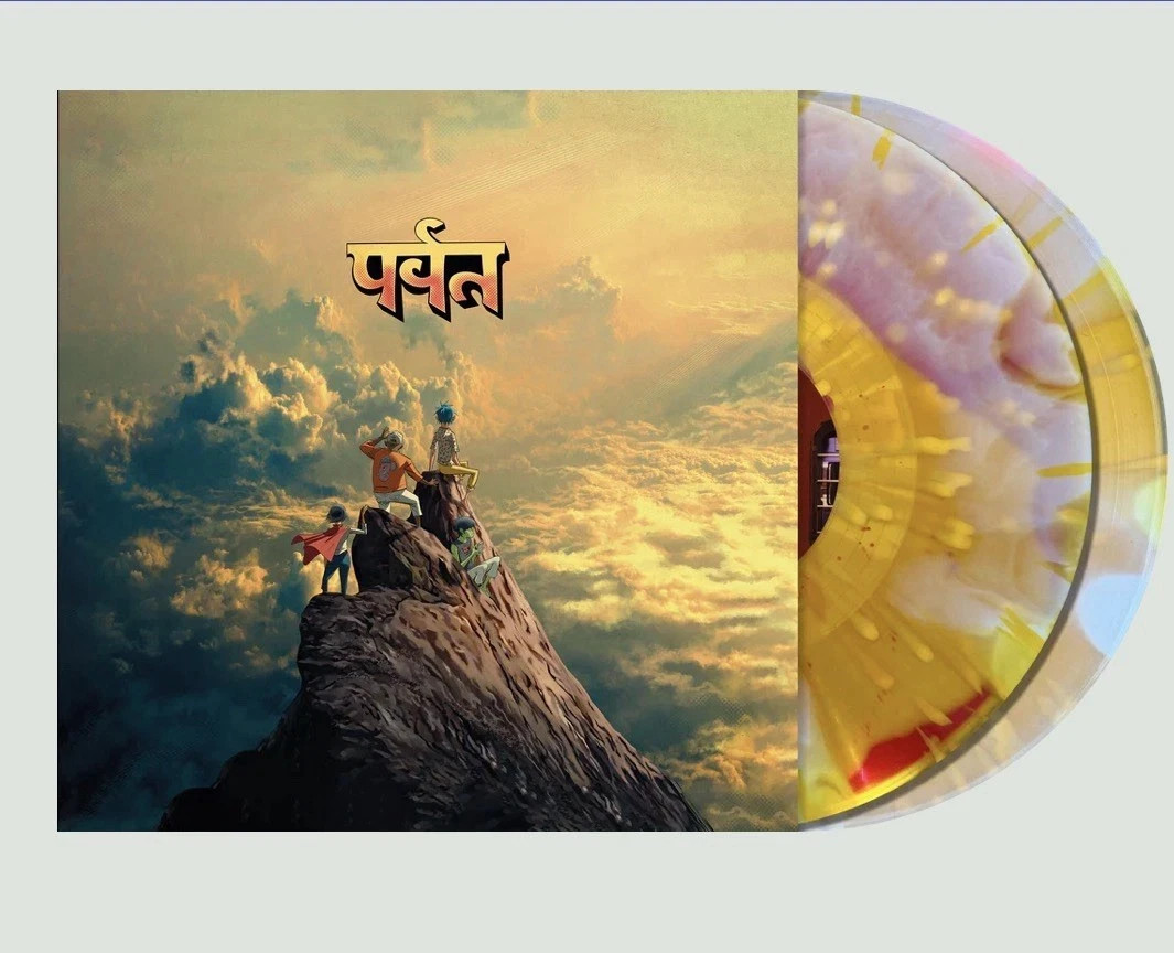 Gorillaz The Mountain Liquid Filled Vinyl Yellow White Splatter