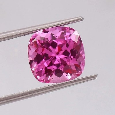 Certified Natural 10.65 Ct Flawless Pink Sapphire Cushion Cut Loose Gemstone