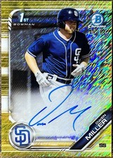 Owen Miller 2019 Bowman Chrome 1st Gold Shimmer Auto #49/50 #CPA-OM