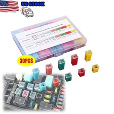 30pcs Car Fuse Assortment Kit Tall STD  Low Profile For Pickup Trucks Cars RVs