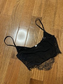 For Love and Lemons skivvies bat your lashes bralette - black