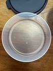 NEW 3 Tupperware 670 Square  Sandwich Keeper & MICROWAVE Divided & Clear Blue — photo 10