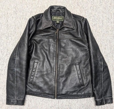vintage EDDIE BAUER leather jacket M butter-soft INSULATED