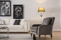 Sessel Einsitzer Luxus Polster MöBel Wohnzimmer Braun Sessel Textil Lounge Neu