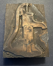 Bomba de agua cisterna manual Demco | bloque de impresión tipográfica vintage