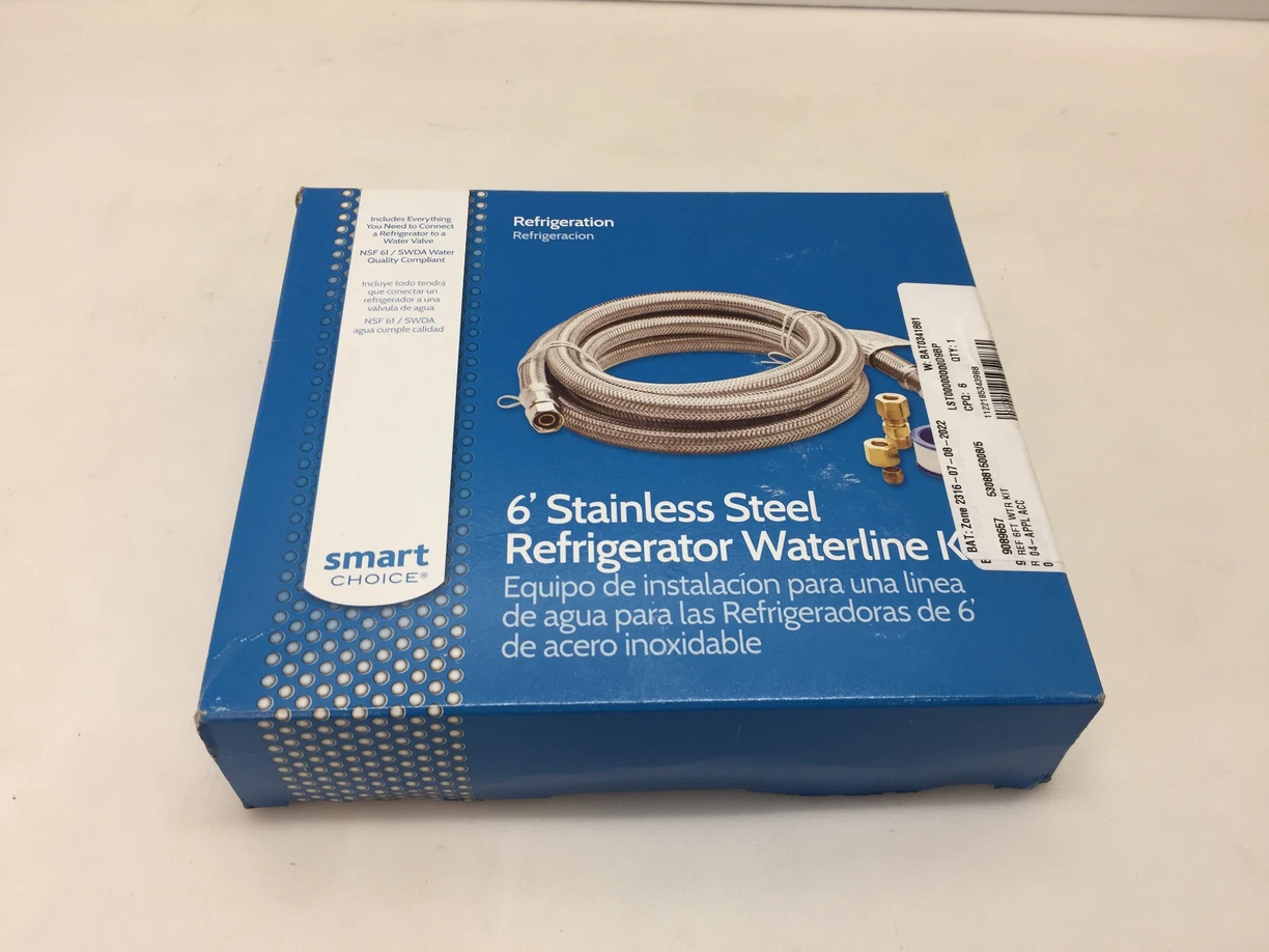 Lot of 9 Smart Choice 6' Refrigerator Water Line Kit Stainless Steel 5304490728
Opens in a new windo