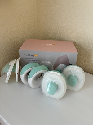 #ad #ad Willow Go Wearable Double Electric Breast Pump 21mm amp;24mm Flange Set Open Box $200.00