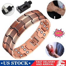 Three-Row Ultra Strength Magnetic Bracelet for Men Copper Bracelet 57 Magnet USA