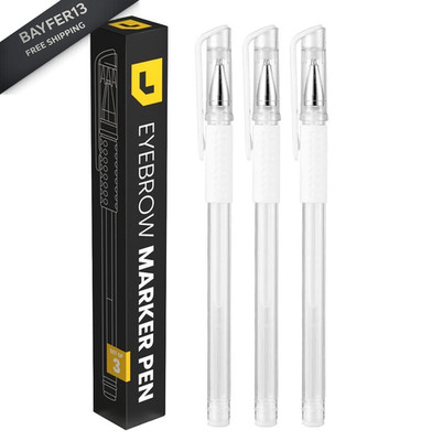 LIUDEX | 3pcs Skin Marker | Eyebrow PMU 1 Count (Pack of 3), white 