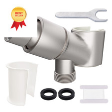 All Metal Handheld Shower Head Holder, Adjustable Wand Brushed Nickel