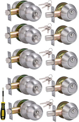 All Keyed Same Entry Door Knob and Single Cylinder Deadbolt Combo Set,