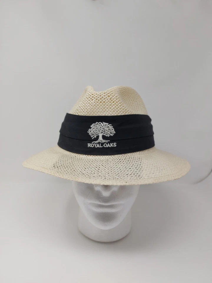 VTG Royal Oaks Golf Panama Straw Hat Made in USA Unihat TEXACE - Image 2 of 4
