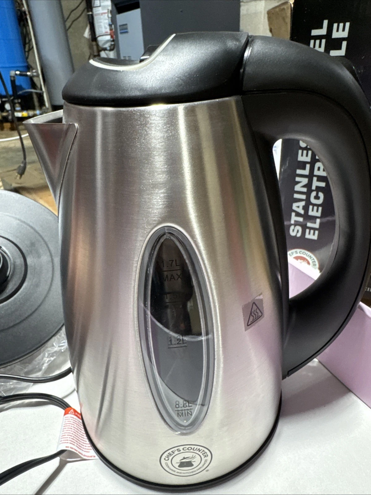Chef's Counter Stainless Steel Electric Hot Water Kettle 1.8 Qt CC-990-SNSL