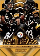 2015 Score Team Leaders Gold #9 Brown Roethlisberger Jason Worilds Le'Veon Bell