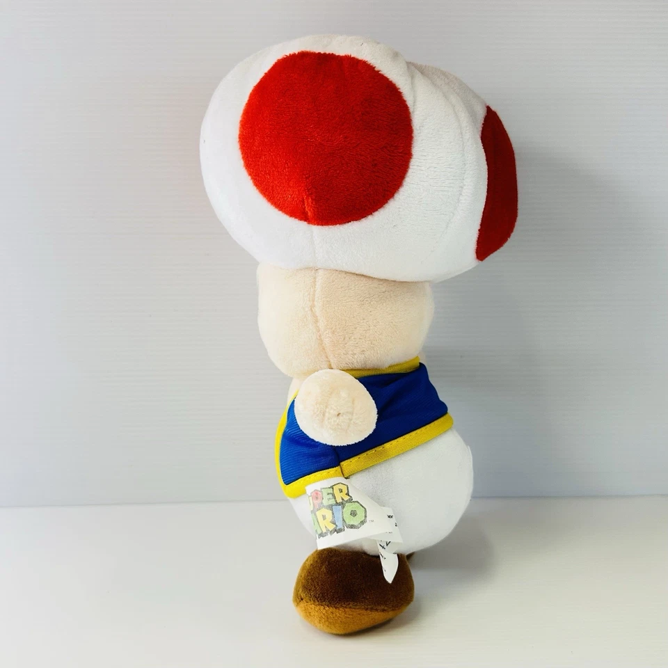 Super Mario Bros Red Toad Mushroom Plush Soft Toy Nintendo Licensed 2022 - image 4 of 4