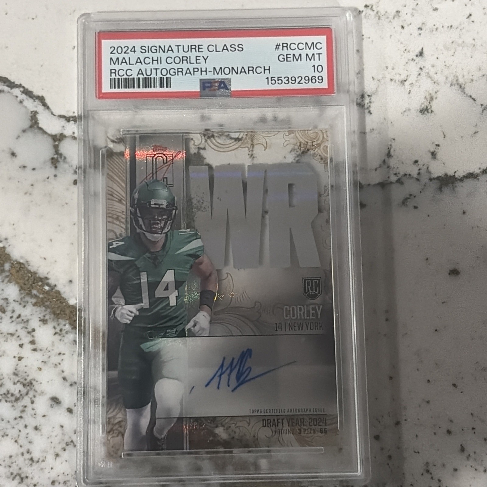 Malachi Corley Topps Signature Class Rookie Class Crystal Clear Autographs #RCCMC Base
