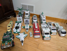 Hess Gas & Oil Toy Vehicle Lot w/ Boxes - Trucks, Car, Helicopter, Jet