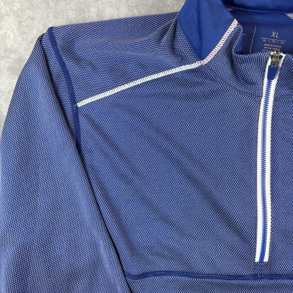 Pulôver masculino Indianapolis Colts quarto de zíper XL azul branco desempenho NFL - Imagem 3 de 4