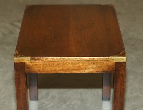 LOVELY HARRODS KENNEDY COFFEE & SIDE TABLE NEST OF TABLES MILITARY CAMPAIGN - Picture 16 of 22