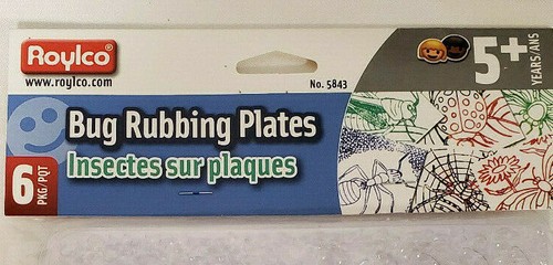 Roylco Bug Rubbing Plates - 7" X 7" - 6 / Pack - Clear - Plastic (5843) NEW! - Picture 3 of 4