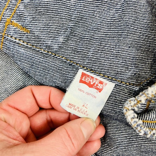 Vintage Levis Jean Jacket XL 70508-0227 Acid Wash Trucker Denim MADE IN USA - Picture 8 of 9