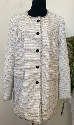 L'Or Fringe Tweed Jacket 　黒と白のツイードジャケット Fringe Tweed Jacket | エミリアウィズ 公式オンラインストア