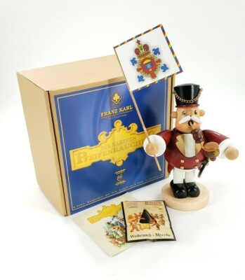 Franz Karl Wooden Germany CAPTAIN Incense Smoker Christmas German Boxed 