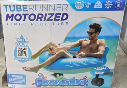 Pool Candy Tube Runner Motorized Float Blue Bumper Boat Adult/Children Pool New - Picture 1 of 12
