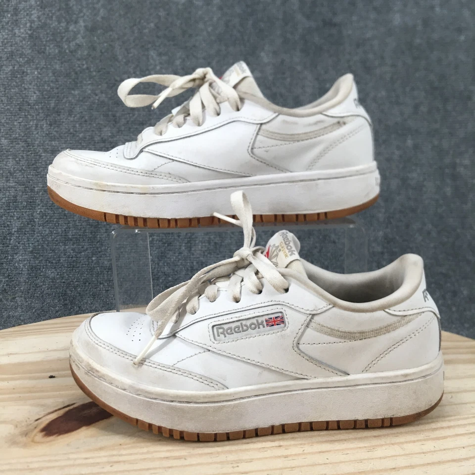 Reebok Shoes Youth 4 Club C Double Casual Sneakers White Leather Lace Up GX7835 - Image 2 of 4