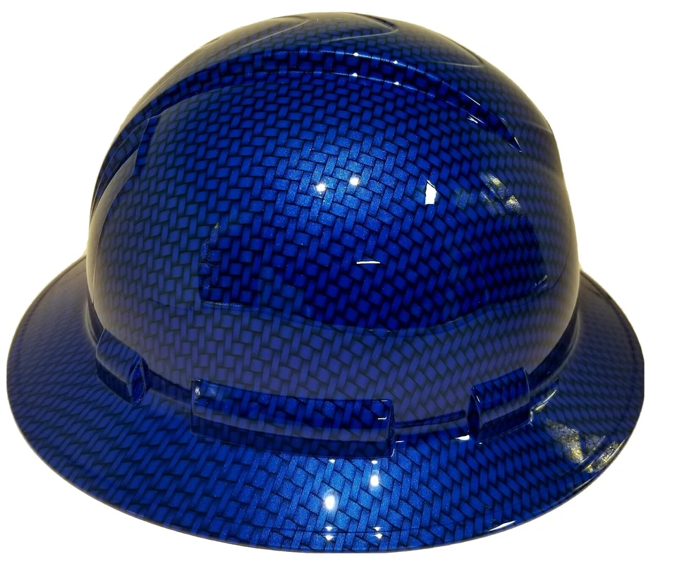 НОВАЯ ПОЛНАЯ КАСКА на заказ с гидравлическим погружением ЭЛЕКТРИЧЕСКАЯ СИНЯЯ БОЛЬШАЯ ПЛЕТЕНАЯ ИЗ УГЛЕРОДНОГО ВОЛОКНА - Изображение 2 из 4