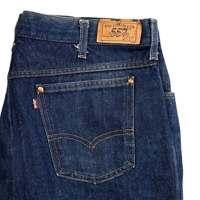Levi's 557 For COWBOYS Made In USA Vintage 36x31 Dark Wash Denim