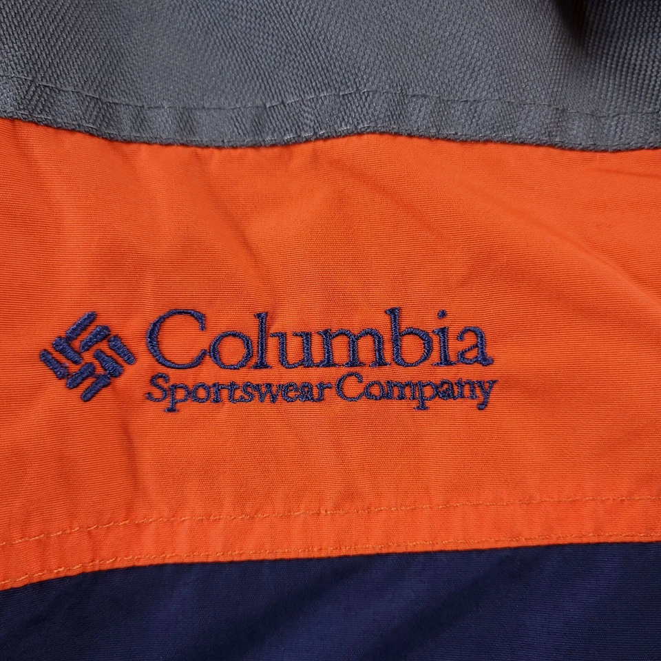 Columbia Jacket Mens Small Blue Orange Interchange Bugaboo Colorblock Nylon Wind - Image 4 of 4