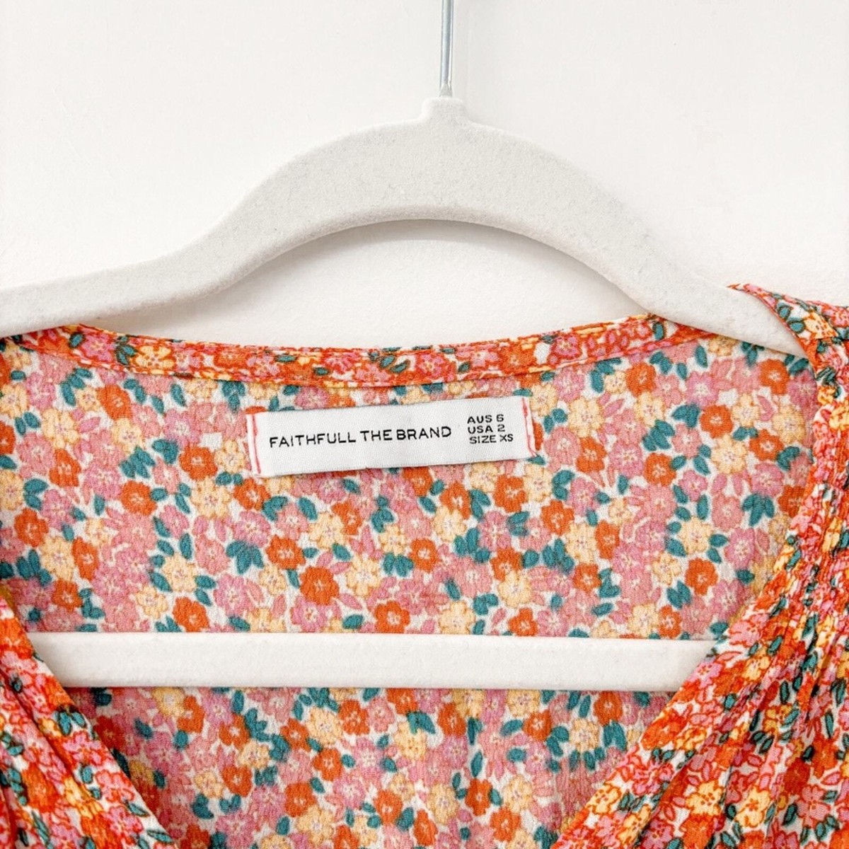 Faithfull the Brand Margherita Smocked Mini Dress View 5