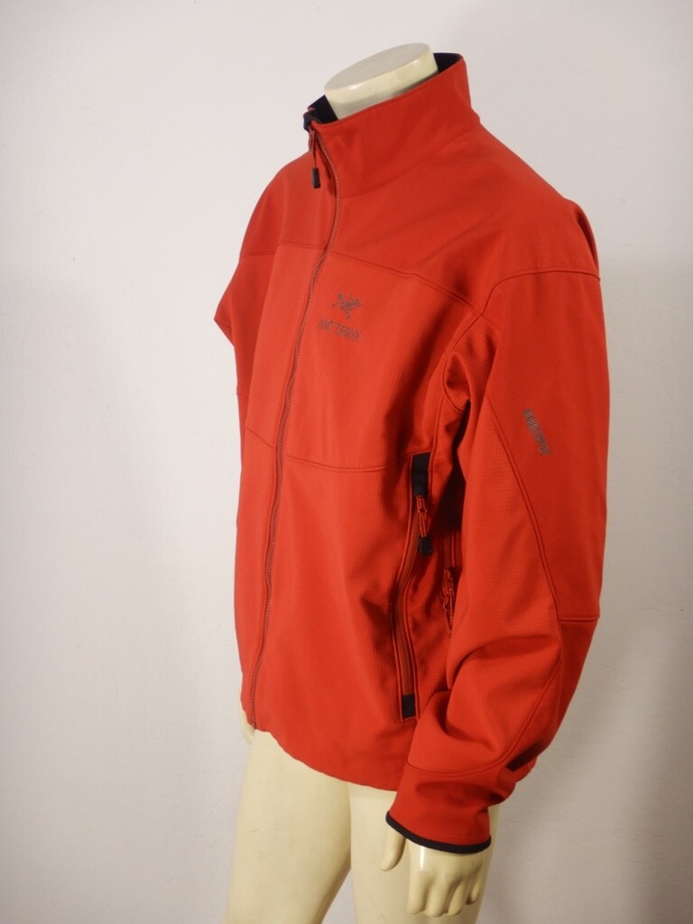 Vintage Arc'teryx Uomo SIGMA JACKET Salsa Rosso Windstopper CANADA Taglia XL