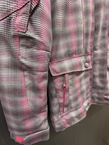 Powder Room Trilogy Jacket Women S Gray Pink Plaid Ski Snowboard Waterproof Coat - Picture 6 of 16