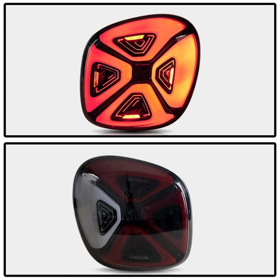 Smoked Full LED Tail Lights For 2016-2019 Mercedez Benz Smart 453 Fortwo/Forfour - Image 3 of 4