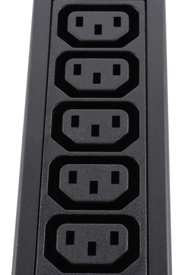 AC WORKS® IEC C14 to (5) C13 IT/Server PDU Power Strip w/ Ground Wire – 7.5" - Image 4 of 4