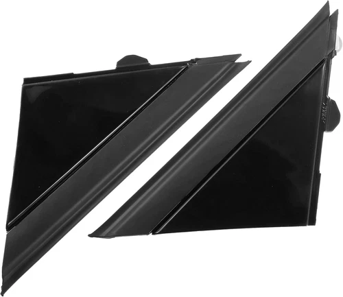 1Pair For 12-17 FIAT 500 Gloss Black Left+Right Door Mirror Flag Cover Moldings