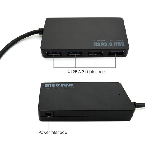NEW USB 3 Type-C or Type-A to Type-A 4 Port Hub Adapter 5Gbps, MacBook, Windows - Picture 4 of 18