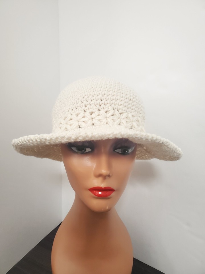 Pretty Crochet Bucket Hat | eBay