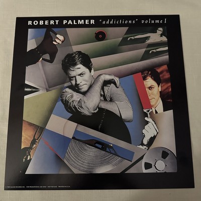ORIGINAL 1989 ROBERT PALMER ''ADDICTIONS'' VOLUME 1 PROMO ALBUM FLAT / POSTER