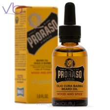 PRORASO Single Blade Wood and Spice Italian Beard & Mustache Oil For Men
