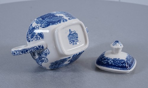 Old England Sphinx Keramik Zuckerdose Deckeldose Cambridge Blue Vintage - 第 3/3 張圖片