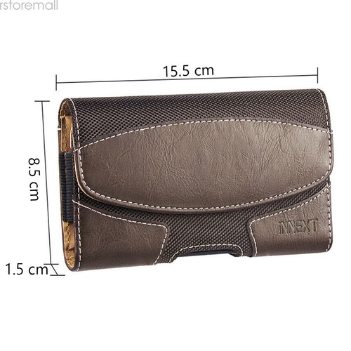 Large Real Leather Blet Clip Pouch Case Cover Phone Holster For iPhone Universal - Picture 9 of 20